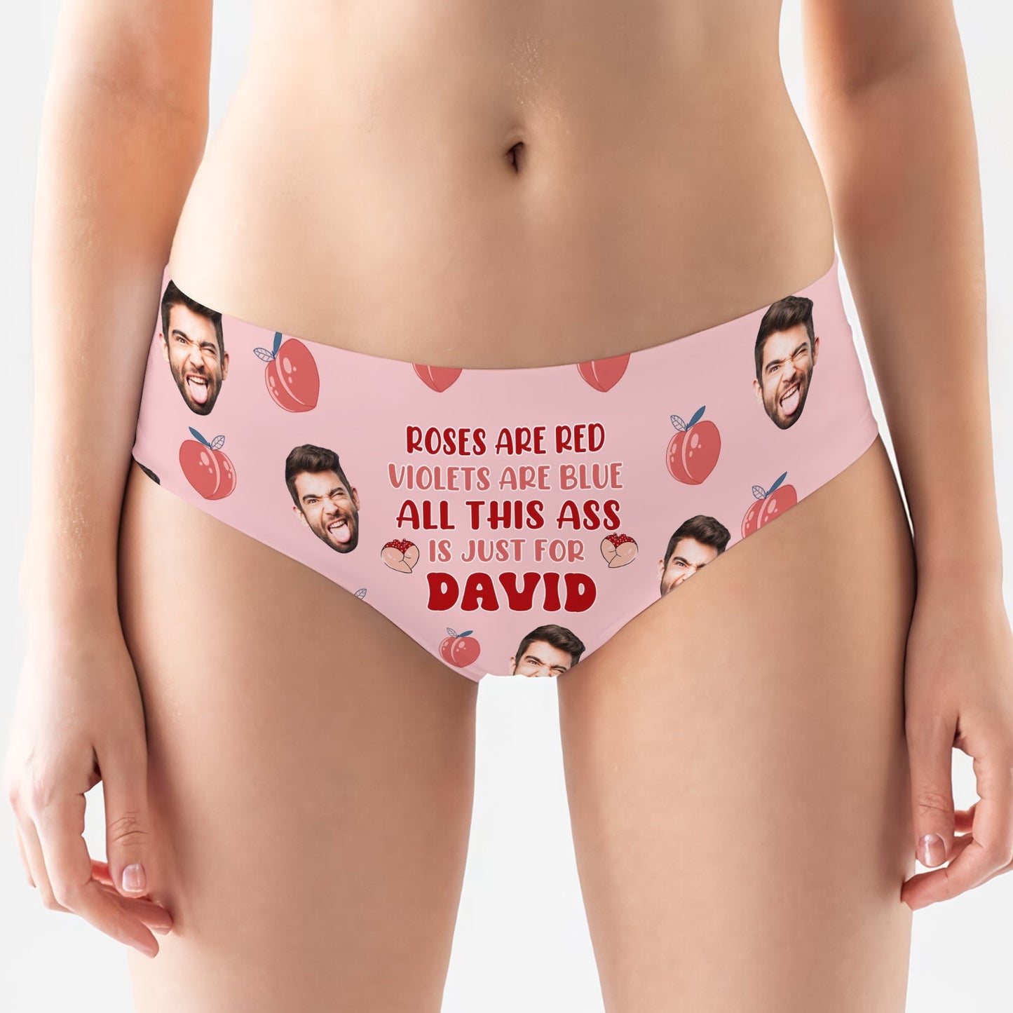 Fun personalized women underwear with custom text and images for a unique gift