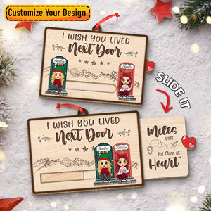 Personalized wooden slider card with a heartfelt message and customizable design for unique gifting