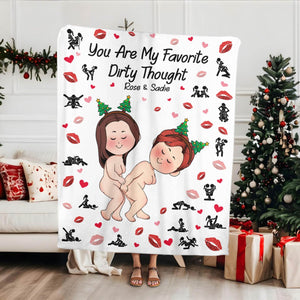 Couple - I Fucking Love You (Either Way Works) - Personalized Blanket