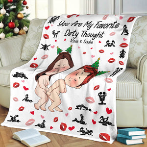 Couple - I Fucking Love You (Either Way Works) - Personalized Blanket