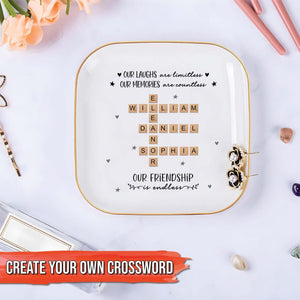 Friend - Our Laughs Are Limitless - Personalized Jewelry Dish