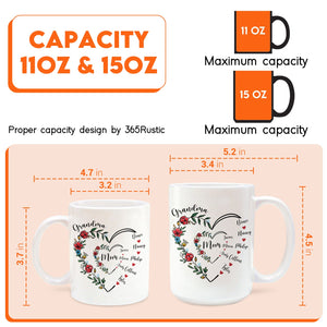 Unique family gift mug featuring floral design and heartfelt message for cherished family moments