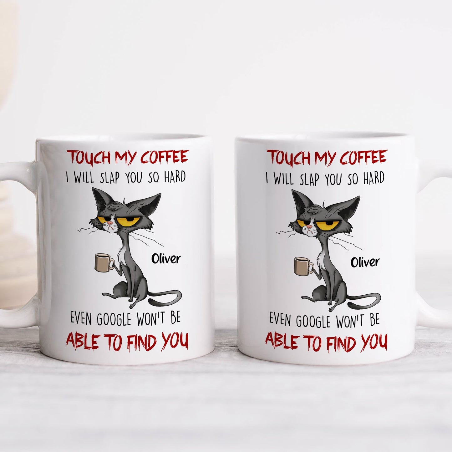 Funny cat mug with a sassy cat illustration, perfect as unique gifts for cat lovers