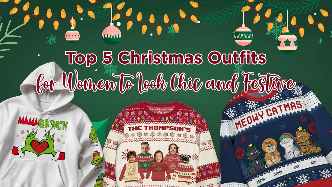 Top 5 Christmas Outfits for Women Featuring Fun Holiday Sweaters and Festive Hoodies
