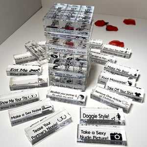 Couple - Naughty Tower Game - Personalized Acrylic Block Game