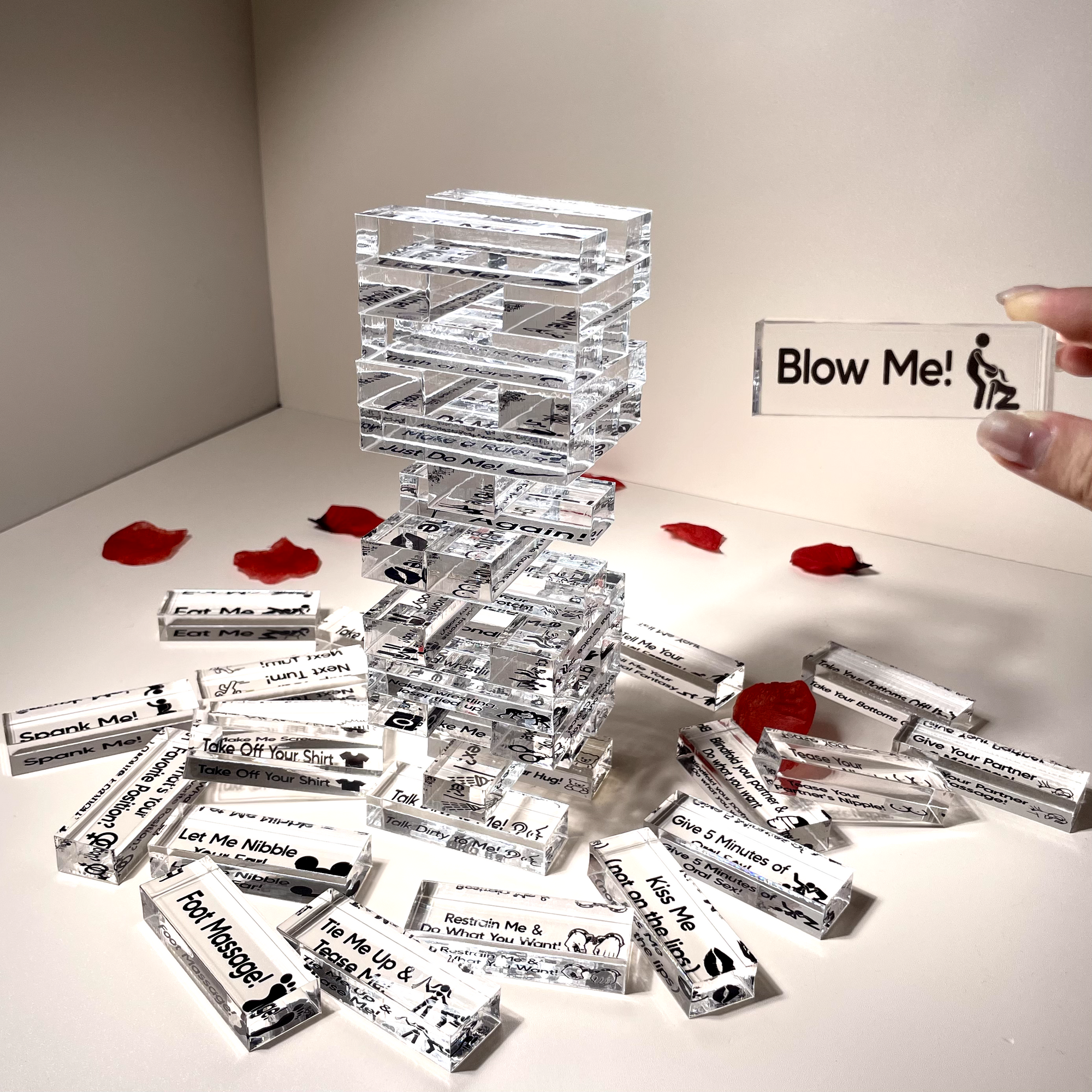 Couple - Naughty Tower Game - Personalized Acrylic Block Game