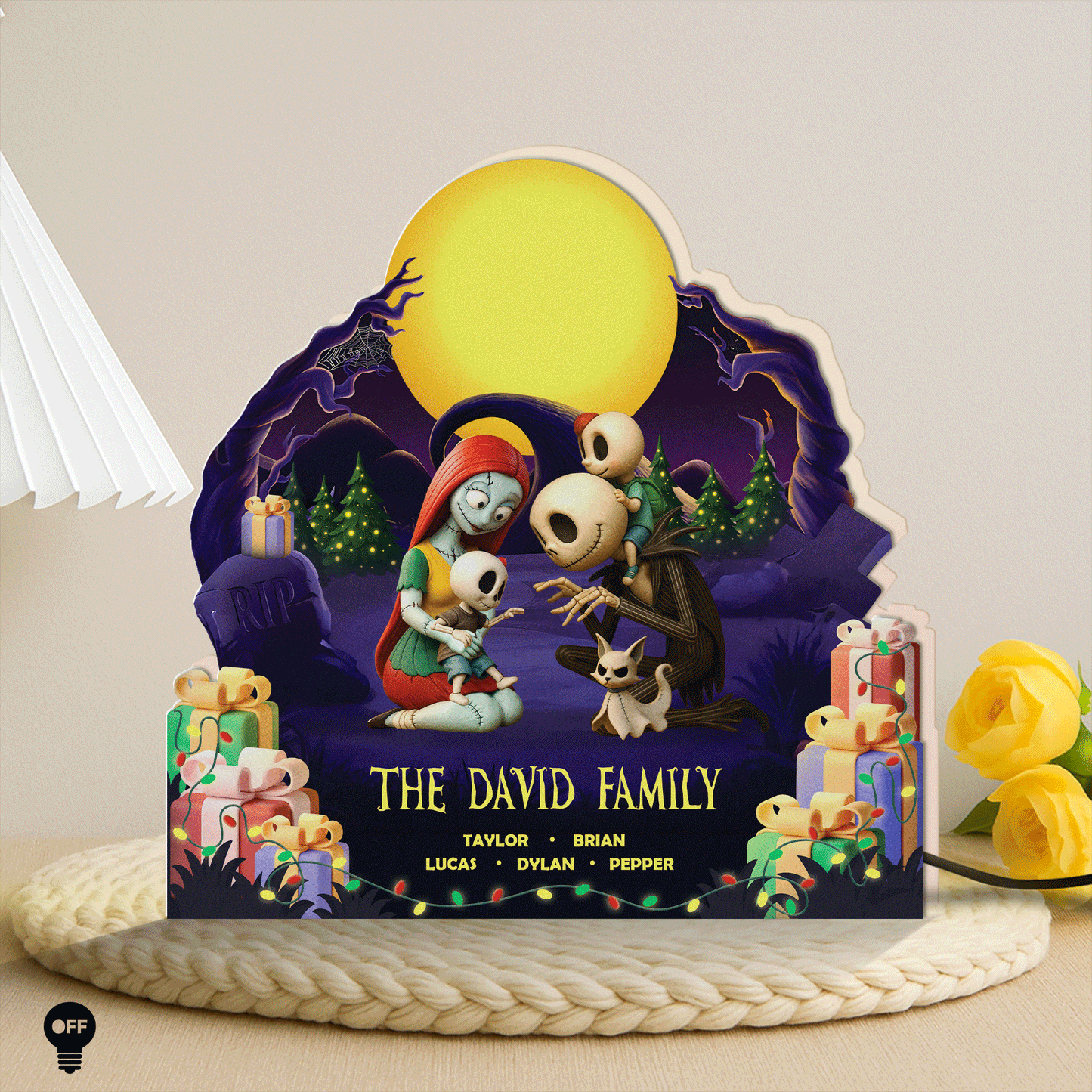 Personalized Halloween Light Box - Holiday Decor Gift For Family