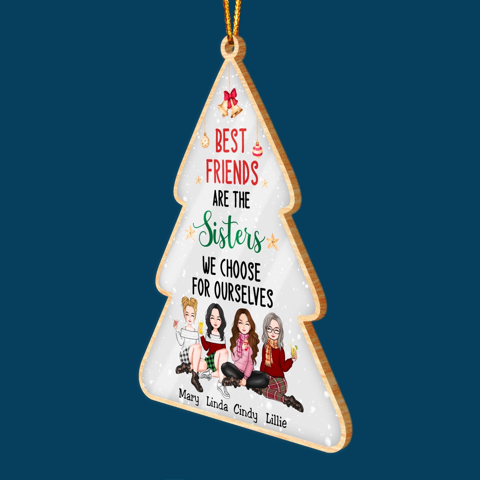 Besties - Best Friends Are The Sisters We Choose For Ourselves - Personalized Ornament