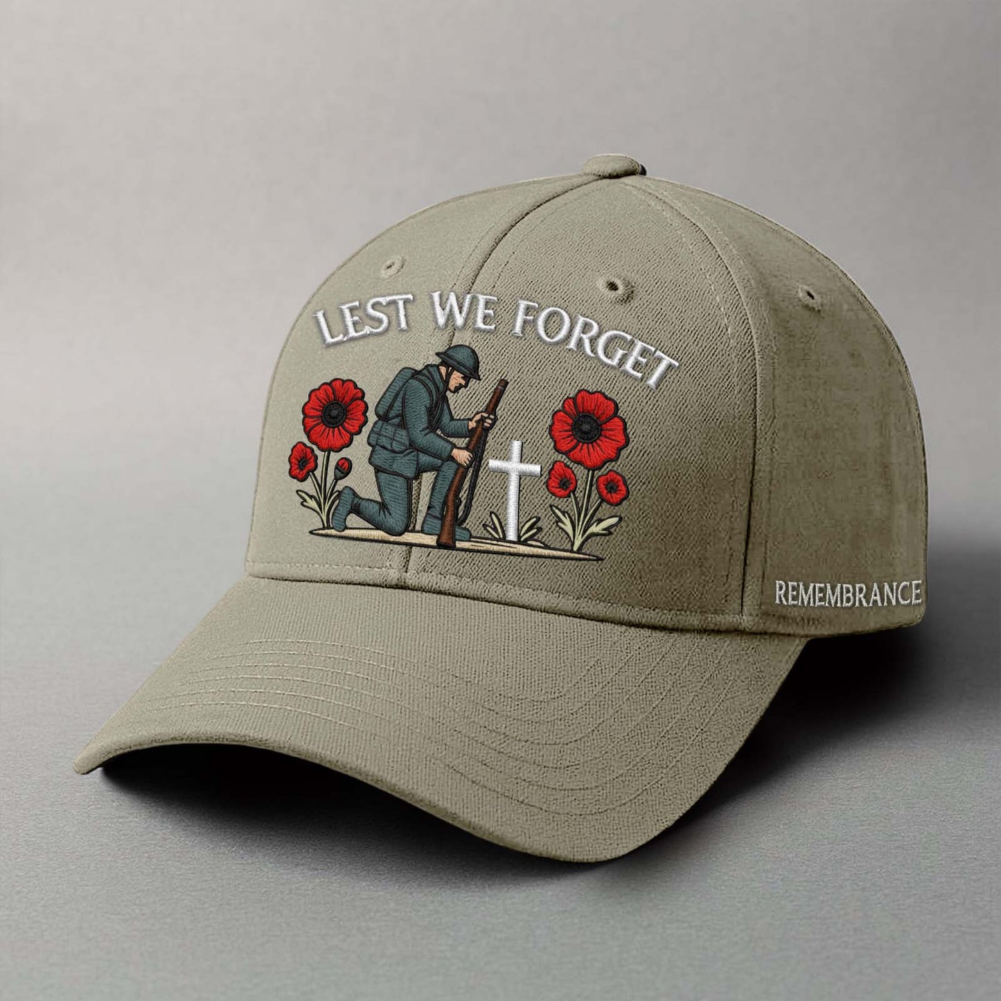 Embroidered Remembrance Cap - Lest We Forget