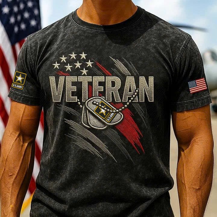 Vintage Wash Veteran Dog Tag Shirt, Hoodie & Sweatshirt
