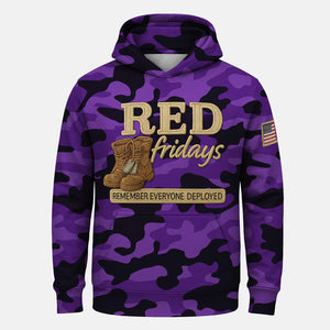 Red Friday All-Over Print Camouflage Apparel Set (T-Shirt, Hoodie, & Cap)