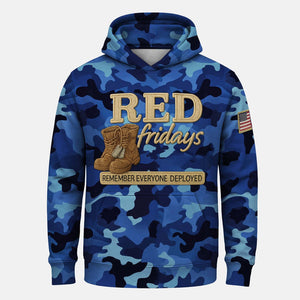Red Friday All-Over Print Camouflage Apparel Set (T-Shirt, Hoodie, & Cap)