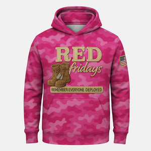 Red Friday All-Over Print Camouflage Apparel Set (T-Shirt, Hoodie, & Cap)