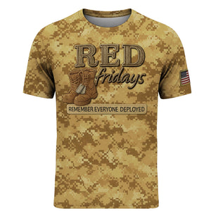 Red Friday All-Over Print Camouflage Apparel Set (T-Shirt, Hoodie, & Cap)