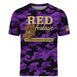 Red Friday All-Over Print Camouflage Apparel Set (T-Shirt, Hoodie, & Cap)