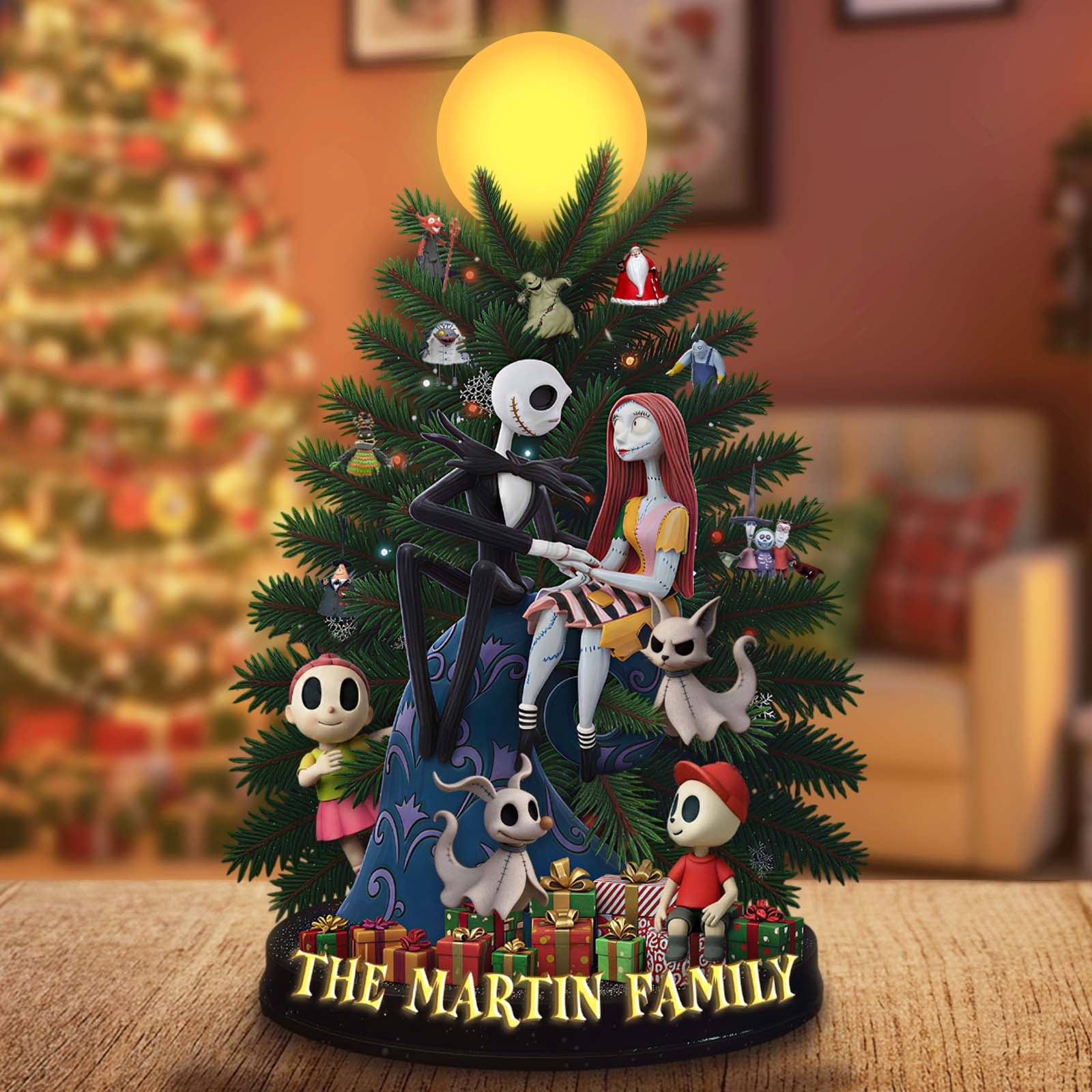 Whimsical Holiday Family – Personalized Christmas Acrylic Plaque