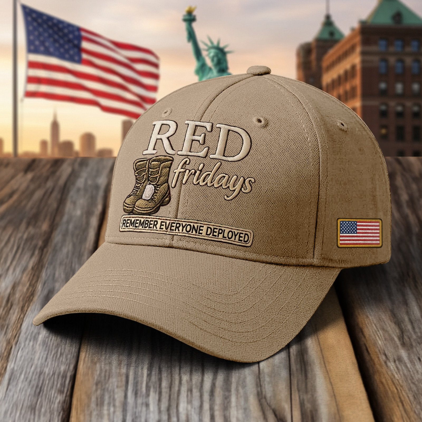 250th Anniversary Of The Army Embroidered Cap Gifts For Army Veteran with Remember Everyone Deployed design