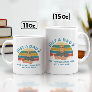 365Gifty personalized dad mug set 11oz and 15oz white ceramic mugs with retro dad graphic and slogan