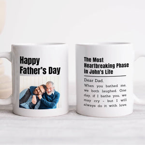 365Gifty personalized father memorial mug with photo and custom heartfelt message for Dad