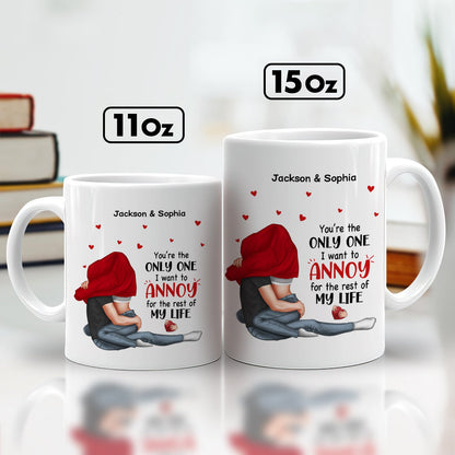 365Gifty romantic couple mugs with hugging illustration and names personalized unique gift for boyfriend or girlfriend