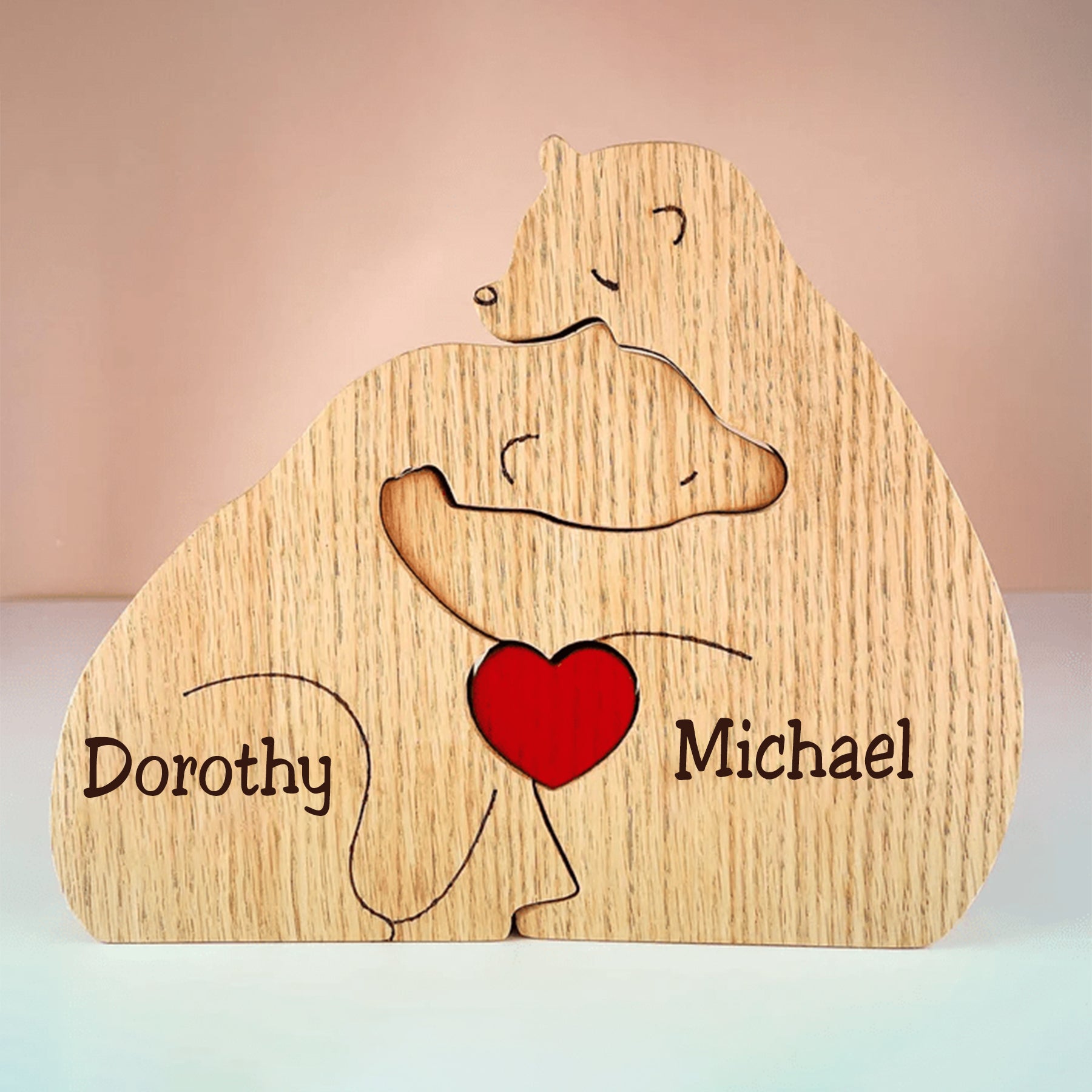 Family - Wooden Bears - Personalized Wooden Puzzle