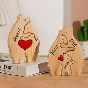 Family - Wooden Bears Family - Personalized Wooden Puzzle