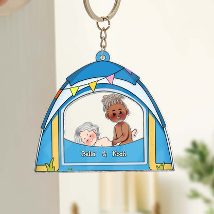 Couple - Our Little Love Camp - Personalized Shaking Keychain