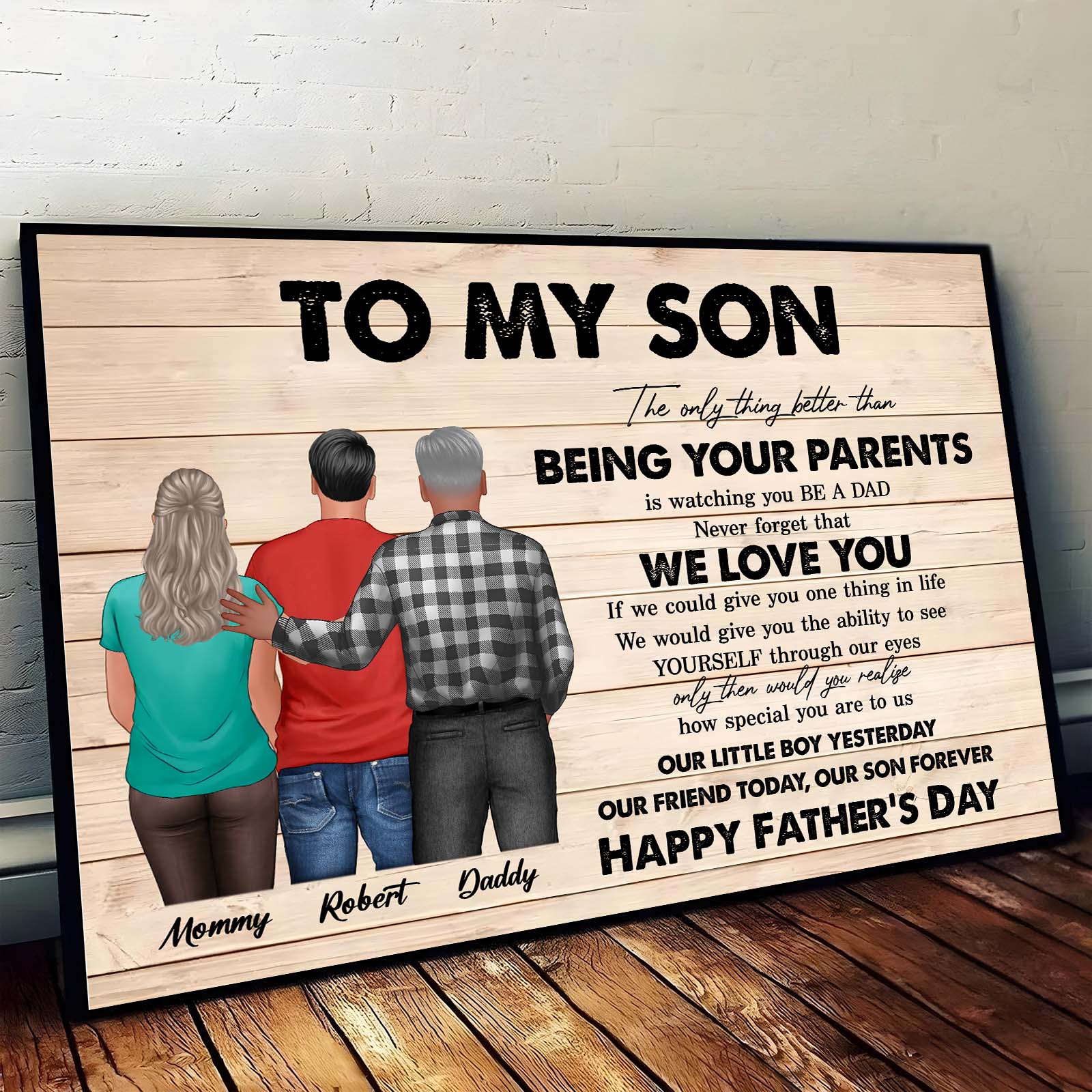 Family - To My Son - Personalized Poster
