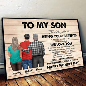 Family - To My Son - Personalized Poster