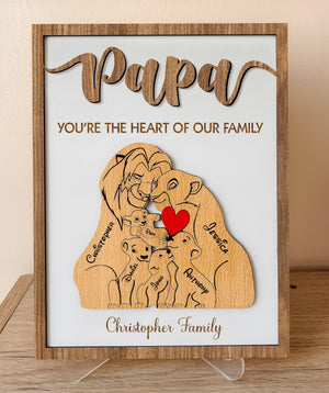 Family - You're The Heart Of Family - Wooden Layers