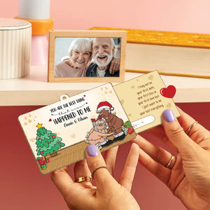 Couple - Loving Is Supporting Each Other In Old Age - Personalized Wooden Slider Card