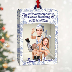 Personalized couple toy box with custom caricatures for a unique holiday gift