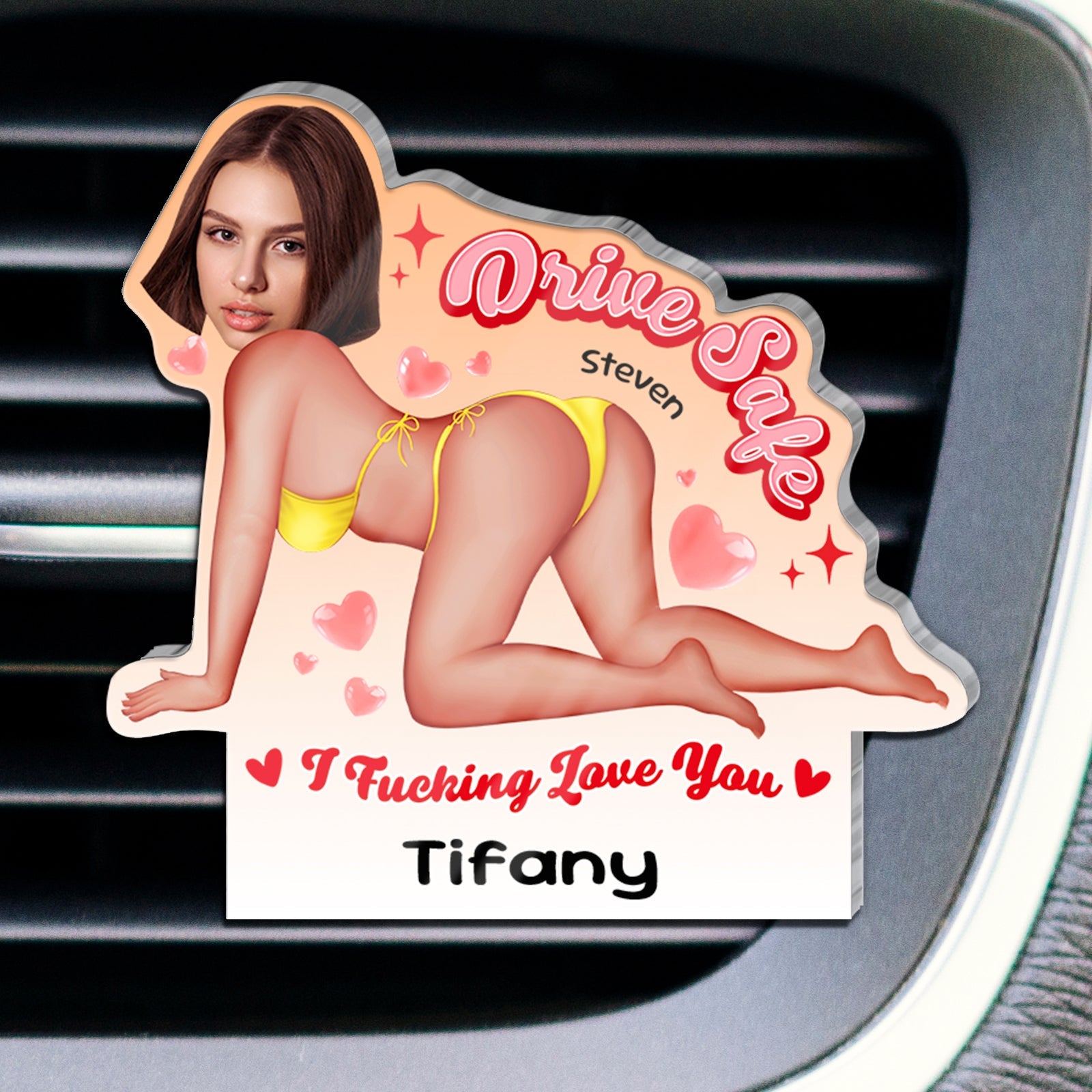 Couple - Sexy Drive Safe – Personalized Car Vent Sign