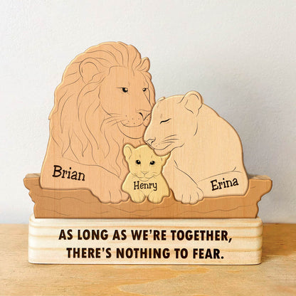 Family - Lion Family - Personalized Wooden Puzzle