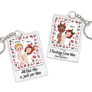 Couple - I Fucking Love You - Personalized Acrylic Keychain