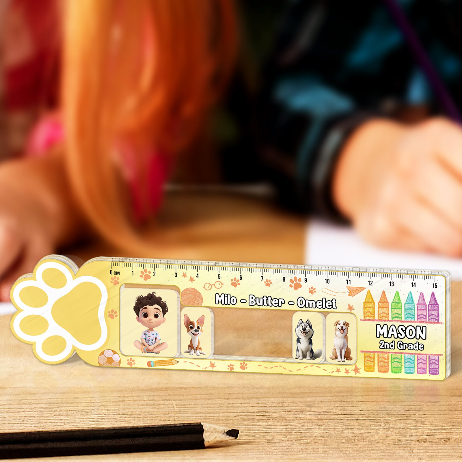 Run To Me - Personalized Pet Friends Shaking Ruler For Kids