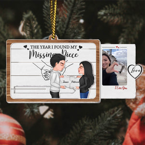 Couple - My Missing Piece - Personalized Custom Photo Acrylic Slider Card