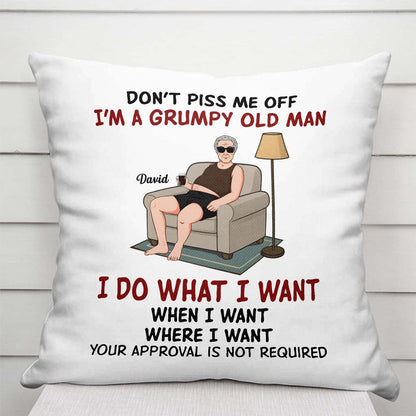 I'm A Grumpy Old Woman/ Man - Personalized Pillow