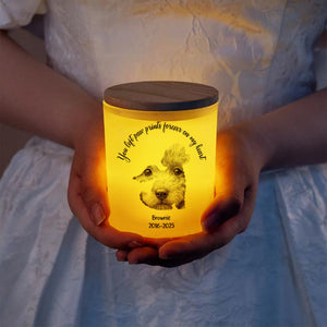 Memorial Gift for Pet Lover - Personalized Candle Jar with LED