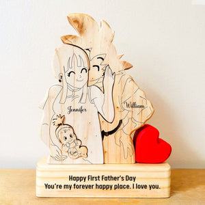Family - Cute Cartoon Characters DBZ - Personalized Wooden Puzzle Ver 2