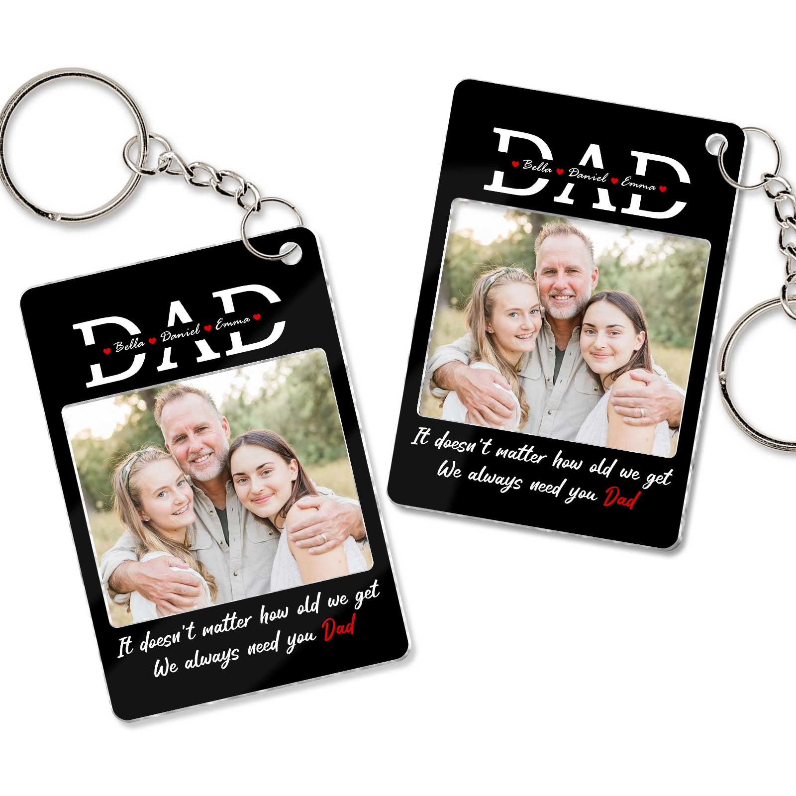 Family - I Always Need You - Personalized Photo Acrylic Keychain