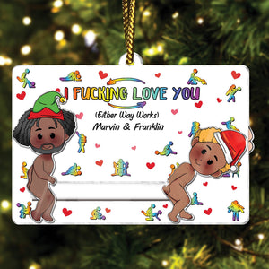 I F*cking Love You - Personalized Acrylic Slider Card for Couple