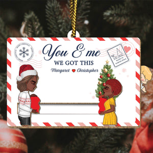 Couple - You & Me We Got This - Personalized Wooden Slider Card