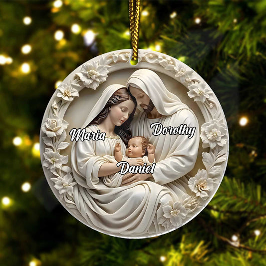 Family - Nativity Scene - Personalized Acrylic Ornament