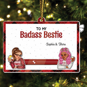 Besties - To My Badass Bestie - Personalized Acrylic Slider Card