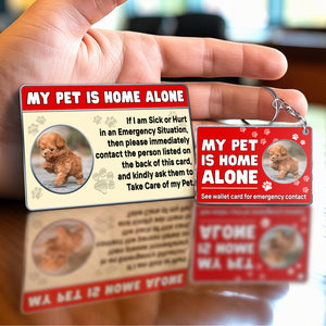 Pet Lover - Emergency Contact - Personalized Acrylic Keychain And Wallet Card