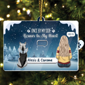 Pet Lover - Once By My Side, Forever In My Heart - Personalized Pet & You Acrylic Slider Card Ver 2