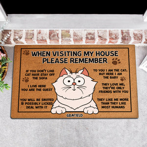 Pet Lover - When Visiting My House, Please Remember - Personalized Pet Decorative Doormat