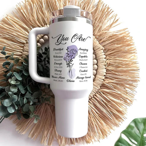 Gifts for Christian Women – Faith-Inspired - Personalized Tumbler With Straw