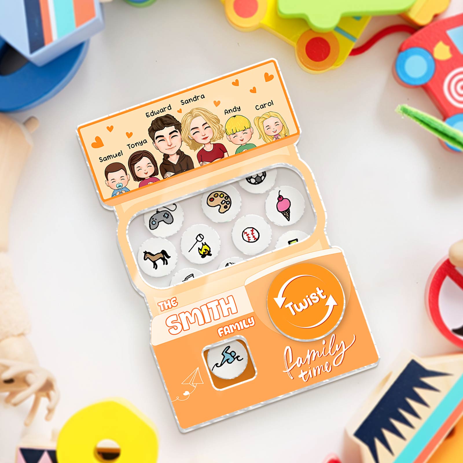 Family - The “Name” Family - Personalized Acrylic Gacha Machine